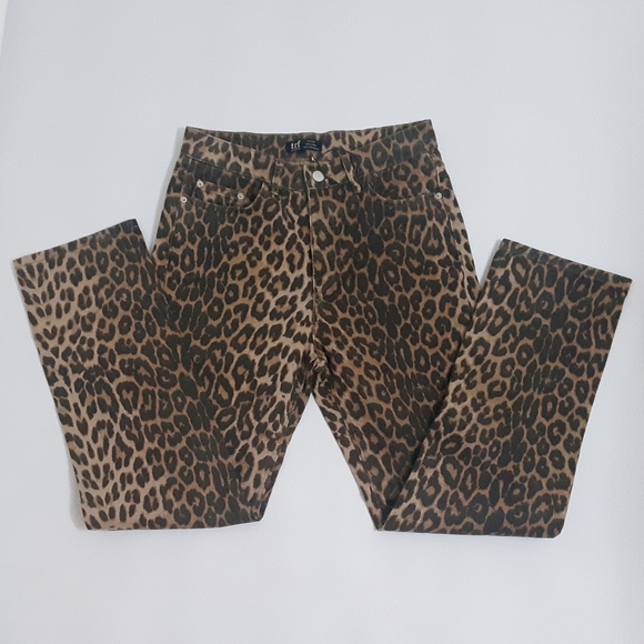 ZARA trf Leopard Print High Waisted Skinny Jeans - Picture 2 of 8